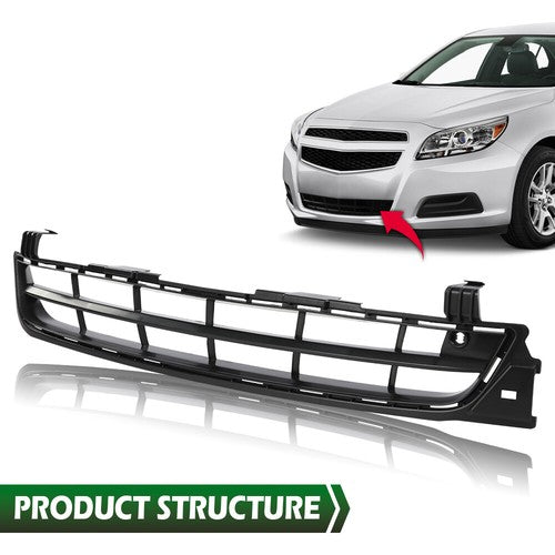 Solid Spare GM1036149 Fit For 2013 Chevrolet Malibu Front Bumper Lower Grille Grill Black