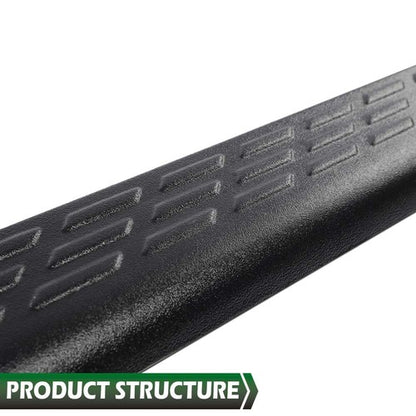Solid Spare Fit For 2007-2013 Silverado 1500 2500 HD 3500 HD 6'6" Bed Rail Caps Cover Black