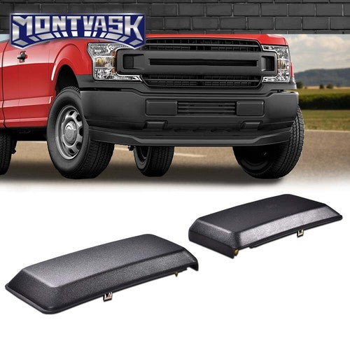 Solid Spare Fit For 2018-2020 Ford F150 Front Bumper Guards Inserts Pads End Caps Cover Trim