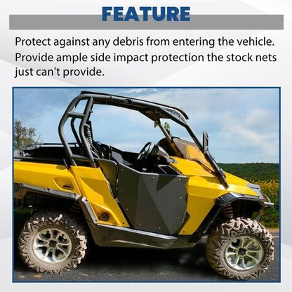 Solid Spare UTV Doors Pair For 11-18 CAN-AM Maverick / 11-16 Commander 800 1000