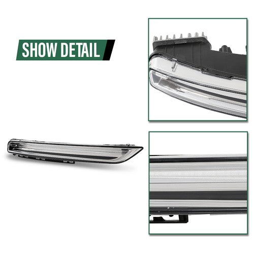Solid Spare LED DRL Fog Light Daytime Running Lamp Right Fit For 15-18 Porsche Cayenne 958