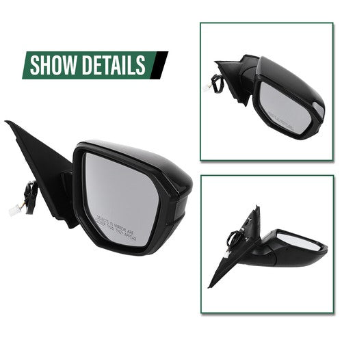 Solid Spare Fit For 16-21 Honda Civic LX DX 3 Pin Manual Fold Power Mirror Passenger Side
