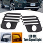 LED Daytime Running Light Turn Signal Fog Lamp Cover For 2022-24 Subaru Forester