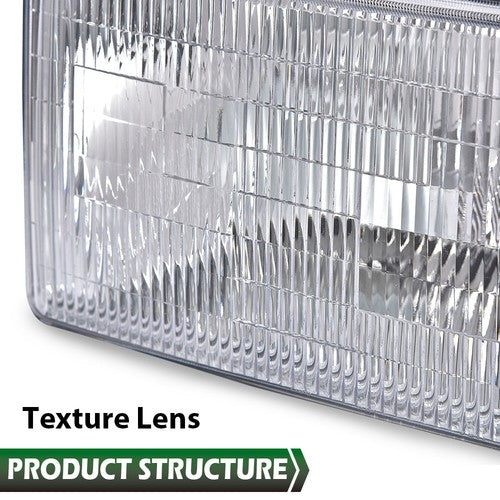 Solid Spare Halogen Headlights Lamps Fit For 1992-1996 Ford F-150 Driver & Passenger Side