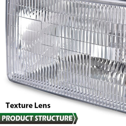 Solid Spare Halogen Headlights Lamps Fit For 1992-1996 Ford F-150 Driver & Passenger Side