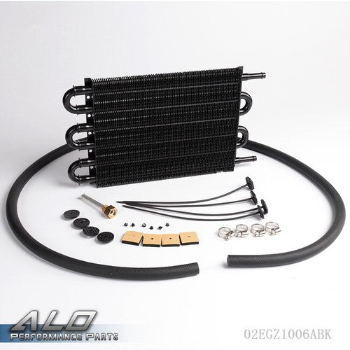 Solid Spare New Universal 6 Row 10AN Remote Transmission Oil Cooler Radiator Converter Kit
