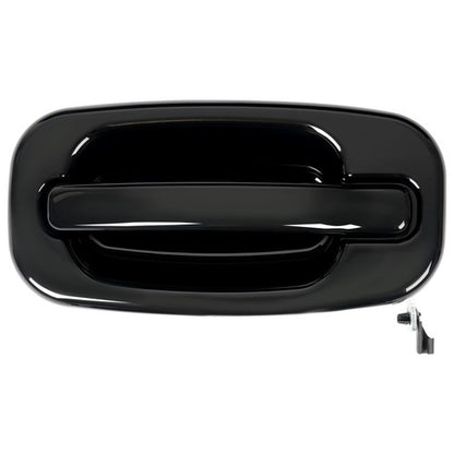 Solid Spare 2Pc Front Outer Door Handle Set For 1999-2007 Chevy Silverado 1500 Glossy Black