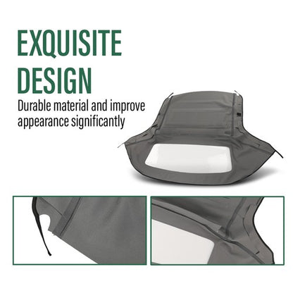 Solid Spare Convertible Soft Top & Plastic Window Fit For 1996-2002 BMW Z3 & M Roadster E36