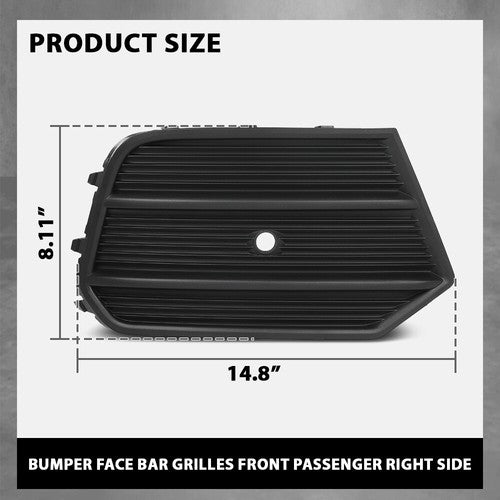 Solid Spare Fit For 2016-2018 Audi Q3 Front Right Side Lower Bumper Cover Grille AU1039135