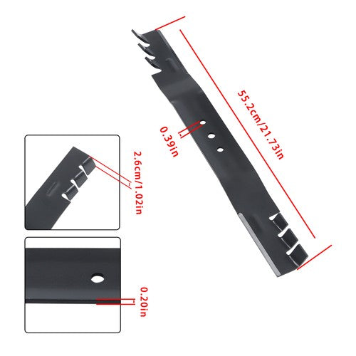 Solid Spare Fit For Toro 20008 131-4547-03 108-9764-03 2 Pcs 22'' Mulching Lawn Mower Blades
