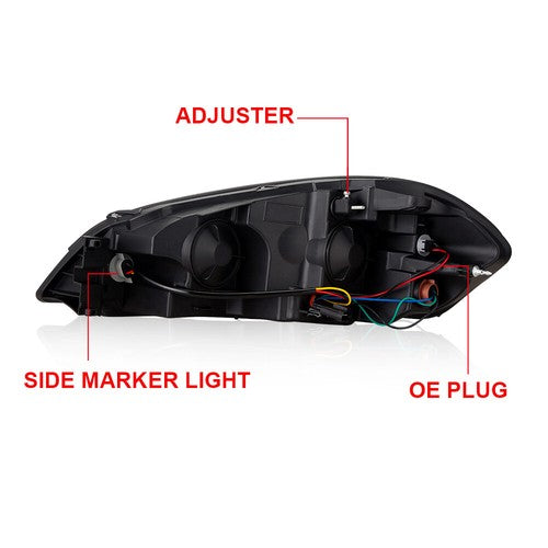 Solid Spare Fit For 2006-2013 Chevy Impala/06-07 Monte Carlo Chrome LED DRL Headlights Lamps