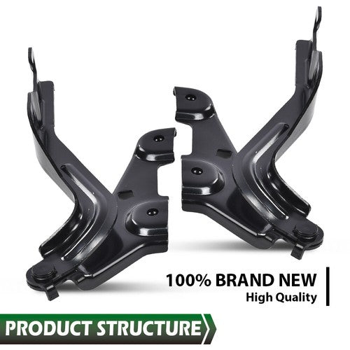 Solid Spare Fit For 2016-2022 Chevrolet Malibu Driver+Passenger Side Hood Hinge Set of 2
