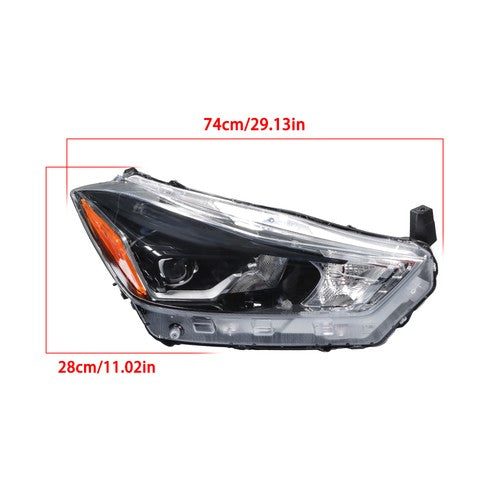 Solid Spare LH+RH Side Headlights Headlamps Clear Lens For Nissan Kicks SR 2018 2019 2020