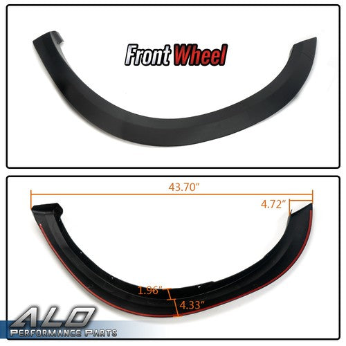 Solid Spare [4Pcs]Fit For 2010-2018 Dodge Ram 2500 3500 Factory Style Wheel Fender Flares