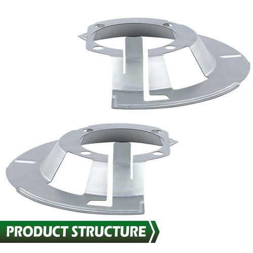 Solid Spare Front Left & Right Side Brake Dust Shield Fit For 2000-2002 Dodge Ram 2500 3500