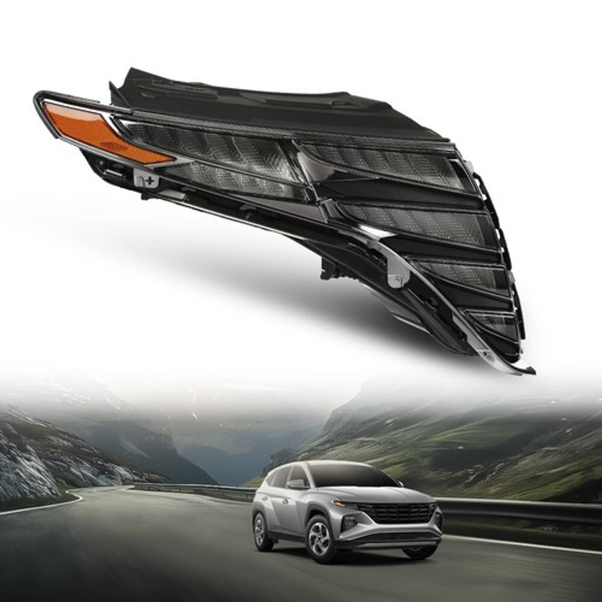 Solid Spare Fit For 2021-2024 Hyundai Tucson Passenger Side LED DRL Headlight 92208CW010