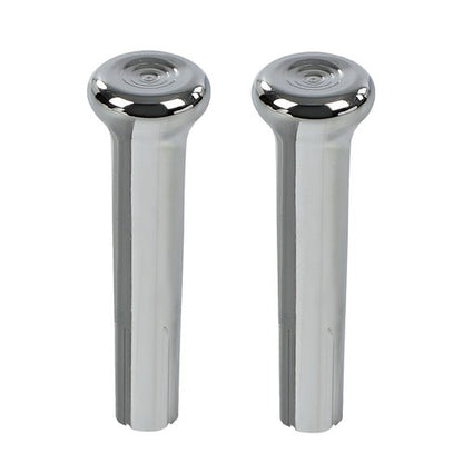 Solid Spare Fit For 1971-1988 GM Chevy Buick Oldsmobile Pontiac Chrome Door Lock Knobs Pair