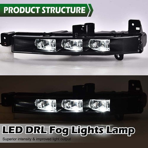 Solid Spare Fit For 16-2019 BMW G11 G12 740i 750i Front Bumper LED Fog Lights Driving Lamps