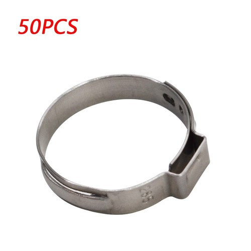 Solid Spare 1" 50pcs Stainless Steel Clamp Cinch Ring Crimp Pinch Fitting Tubing