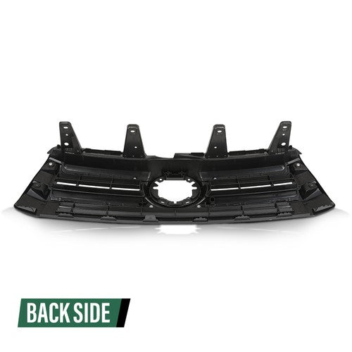 Solid Spare Front Bumper Upper Grille Black & Chrome Fit For 17-19 Toyota Highlander