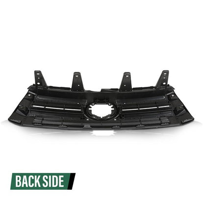 Solid Spare Front Bumper Upper Grille Black & Chrome Fit For 17-19 Toyota Highlander