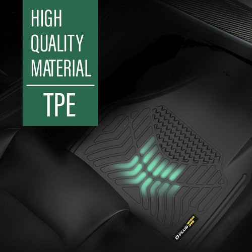 Solid Spare All Weather TPE Floor Mats Liners Fit For 18-25 Freightliner Cascadia 116 126