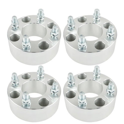 Solid Spare Wheel Spacers 2" 50mm 4x101.6mm Hub Bore 62mm Thread Size 1/2"x20 Silver 4Pcs US