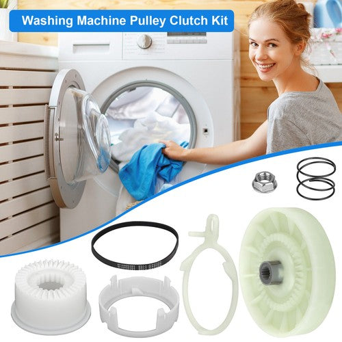 For Whirlpool W10006356 AP4514410 PS2579377 W10721967 Washer Pulley Clutch Kit