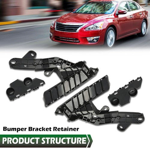 Solid Spare Fit For 2013-2015 Nissan Altima Front Bumper Bracket Retainer Mount Support 4pcs