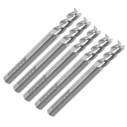 Solid Spare 5 Pack 3/16" 3 Flute Regular Length Carbide End Mill For Aluminum USA