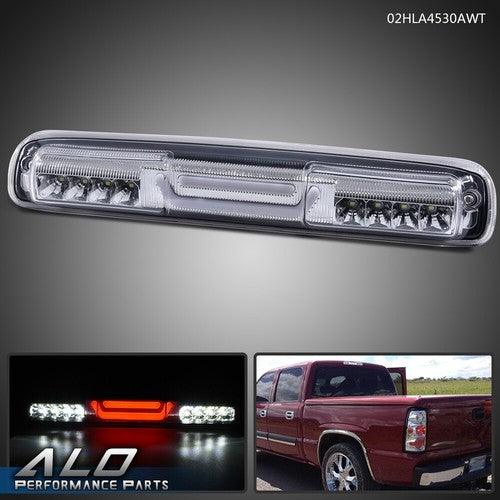 Solid Spare Fit For 1999-2007 Silverado/Sierra Clear LED BAR Third 3rd Brake+Cargo Light