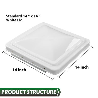 Solid Spare Fit For Ventline Elixir 14"x14" Roof Vent Cover Camper RV Trailer Ventline White