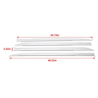 Solid Spare 4 PCS Outside Door Body Side ABS Molding Chrome Trim For Toyota SIENNA 2011-2020
