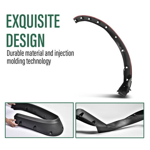 Solid Spare Fit For 19-21 Subaru Forester Front Left+Right Fender Flare Wheel Arch Molding