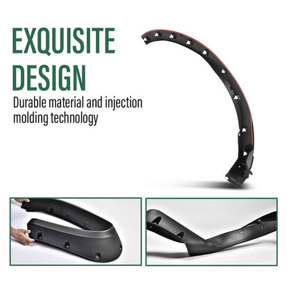 Solid Spare Fit For 19-21 Subaru Forester Front Left+Right Fender Flare Wheel Arch Molding