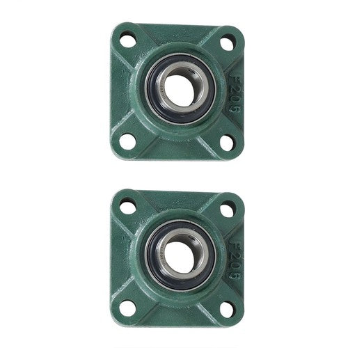 Solid Spare 2 PCS Solid Base Pillow Block Flange Mounted Bearing 1" Bore 4 Bolt UCF205-16