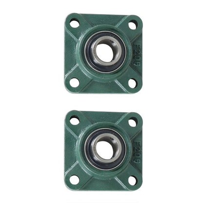 Solid Spare 2 PCS Solid Base Pillow Block Flange Mounted Bearing 1" Bore 4 Bolt UCF205-16