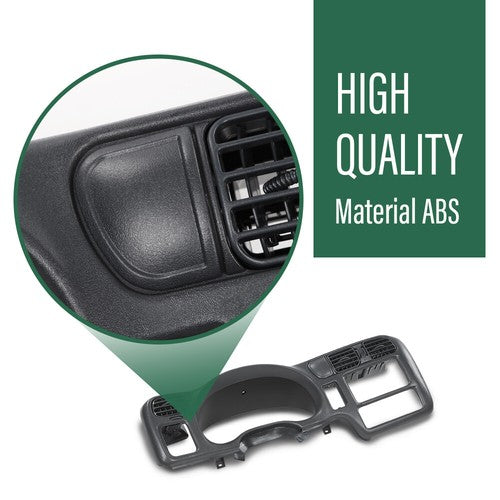 Solid Spare Double Din Dash Radio Cluster Bezel Gray Fit For 98-05 S10 Blazer Jimmy Sonoma
