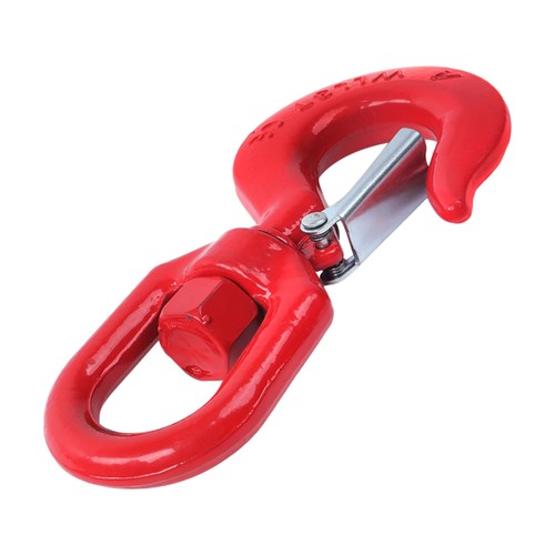 Solid Spare 3 Ton 5/8" Locking Swivel Hook Grade 80 Lifting Hook Rigging with Latch