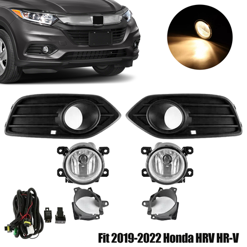 Fit 2019 2020 2021 2022 Honda HRV HR-V Fog Light Driving Lamp w/ Bezel LH RH