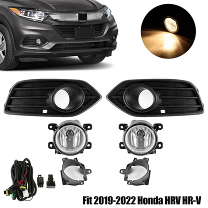 Fit 2019 2020 2021 2022 Honda HRV HR-V Fog Light Driving Lamp w/ Bezel LH RH
