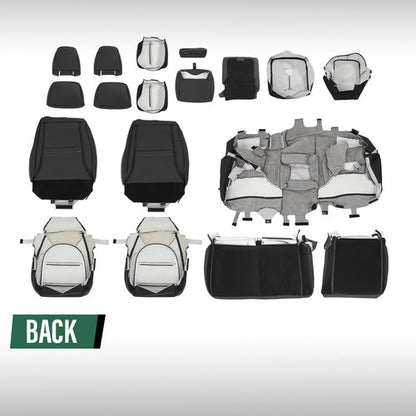 Solid Spare Fit For 2019 2020 2021 Chevy Silverado LT/WT Full Set Seat Covers Replace