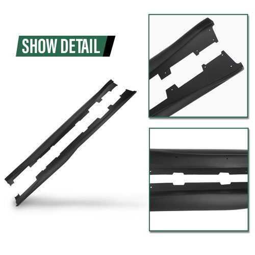 Solid Spare ZL1 Style Side Skirts Extension Rocker Panels For 16-23 Chevy Camaro RS SS LT LS