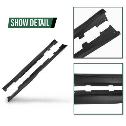 Solid Spare ZL1 Style Side Skirts Extension Rocker Panels For 16-23 Chevy Camaro RS SS LT LS