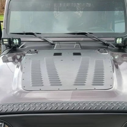 Solid Spare Vented Hood Louver Black For Jeep Wrangler TJ / LJ 2003 2004 2005 2006