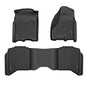 Solid Spare TPE Floor Mats Liners Fit For 2009-2018 Dodge Ram 1500 Crew Cab All Weather