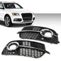 Solid Spare Front Bumper Fog Light Grill Grille Fit For AUDI Q5 S-Line/ SQ5 2013-2017