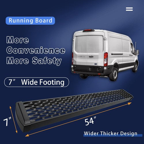 Grip Step 7"x54" Black Rear Step for Ram ProMaster Ford Transit Sprinter 415254