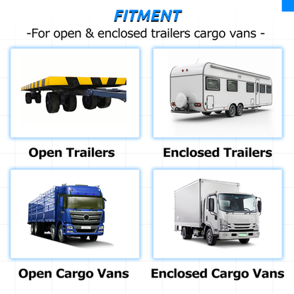 Solid Spare For Enclosed/Opened Trailer Cargo Adjustable Roof Mount Ladder Rack 4'-8.5'