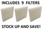 Solid Spare EFP Humidifier Replacement Filters for Kenmore 1478 14108 - 9 Pack